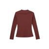Jordan FW24 Удобный Мягкий Облегающий Трикотажный Топ с Длинным Рукавом Женские топы Коричневый Белый HF9469231