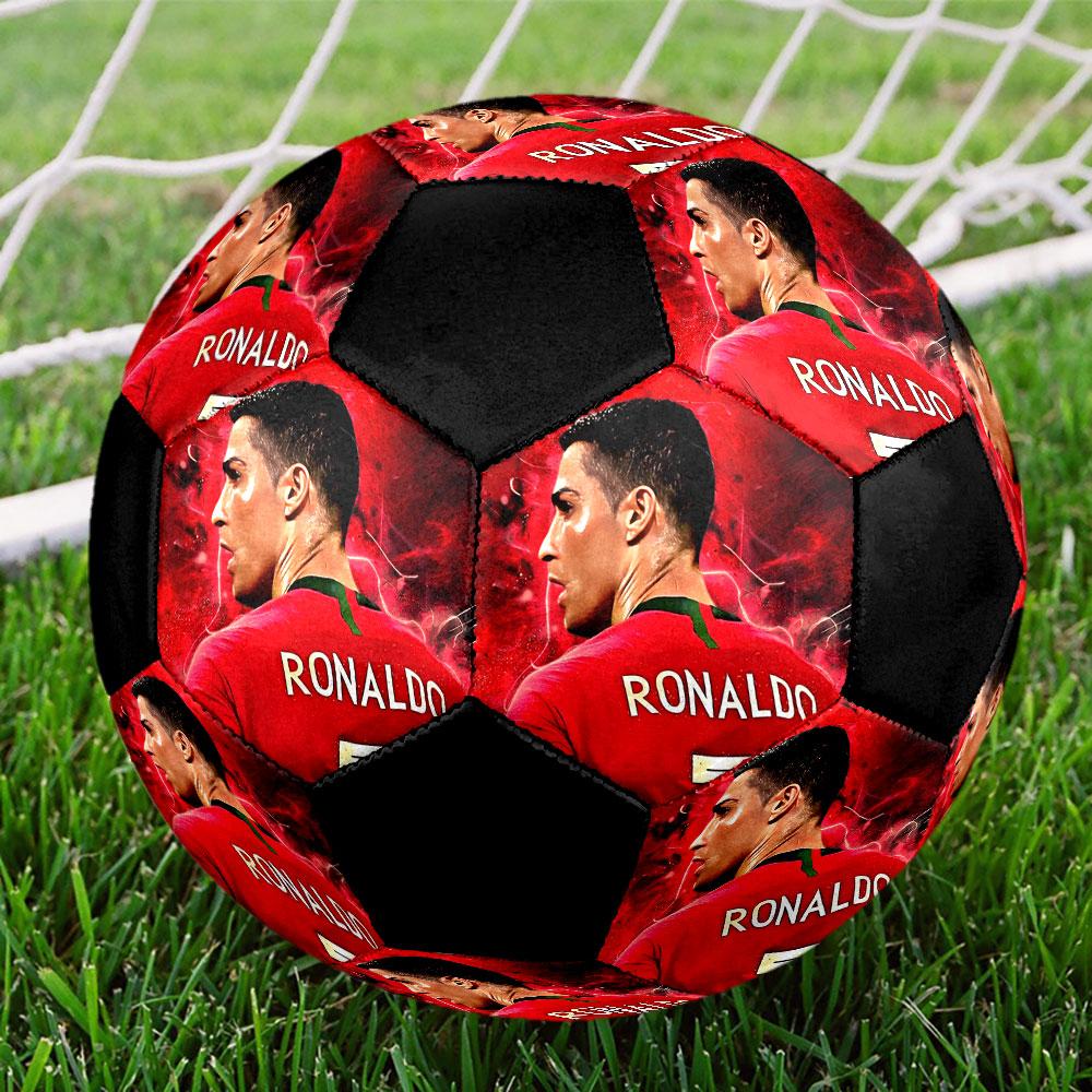 Футбольный мяч Cristiano Ronaldo Размер 5 Цветной Машинная строчка ПВХ Готов к соревнованиям Прочный Высокий отскок