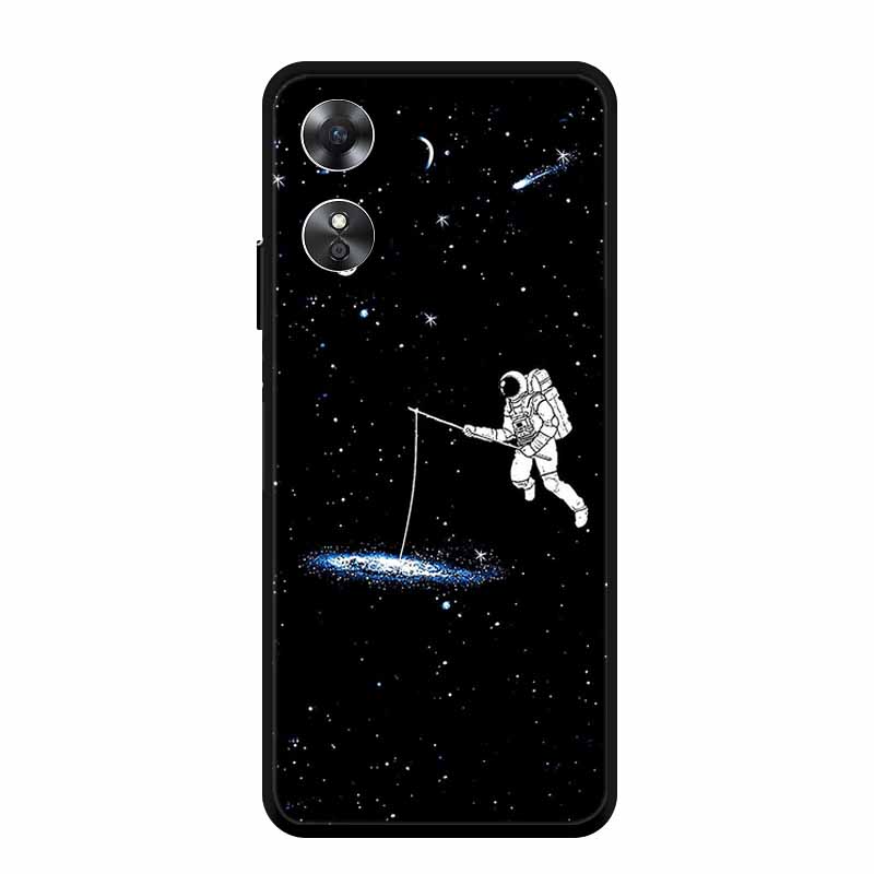 Чехол для OPPO A17 Крутой Волк Лев Тигр Кот Черный Край Силиконовый Мягкий Чехол-крышка для Телефона Для OPPO A17 Задняя Крышка Чехол A 17 Funda
