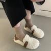 Интернет знаменитость старший чувство теплые толстые пушистые тапочки женская одежда 2025 новый осень и зима легкий мешок голова мягкий низ хлопковая швабра