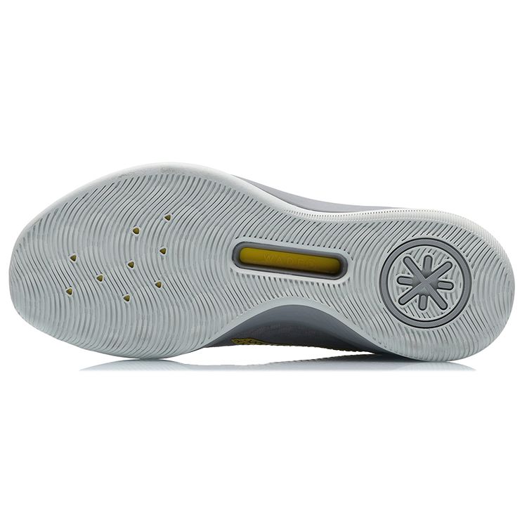 Баскетбольные кроссовки Li Ning Wade Way Phantom Shock Absorbing Anti-Slip износостойкие средней высоты унисекс серо-желтые ABPR015-7