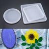 3 Pcs  Square Round Highlight Crystal Epoxy Silicone Mold Tray Resin Mold  for Jewelry Storage Plate Home Decor