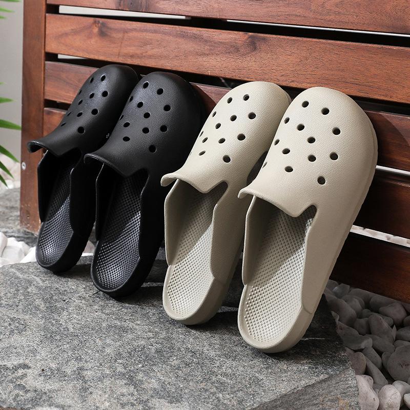 Fashion Crestar Women's Summer Sandals Outdoor Fashion Soft Bottom EVA Mules Non-slip Holes Garden Shoes Unisex Comfortable House Slides