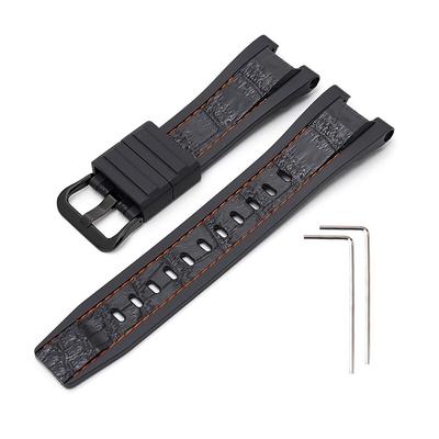 [Faygtni] Сменный ремешок для CASIO GST-S210B  GST-S100G  GST-S110  GST-W100G  GST-W110 - Силиконовый, Мягкий, Легкий, Дышащий, Легко