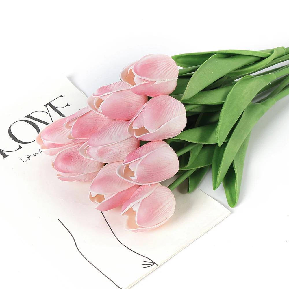 Букет из 3/5 искусственных тюльпанов, 29 см, из пенопласта, для украшения сада и свадьбы, для домашнего декора, вазы и цветочной композиции.