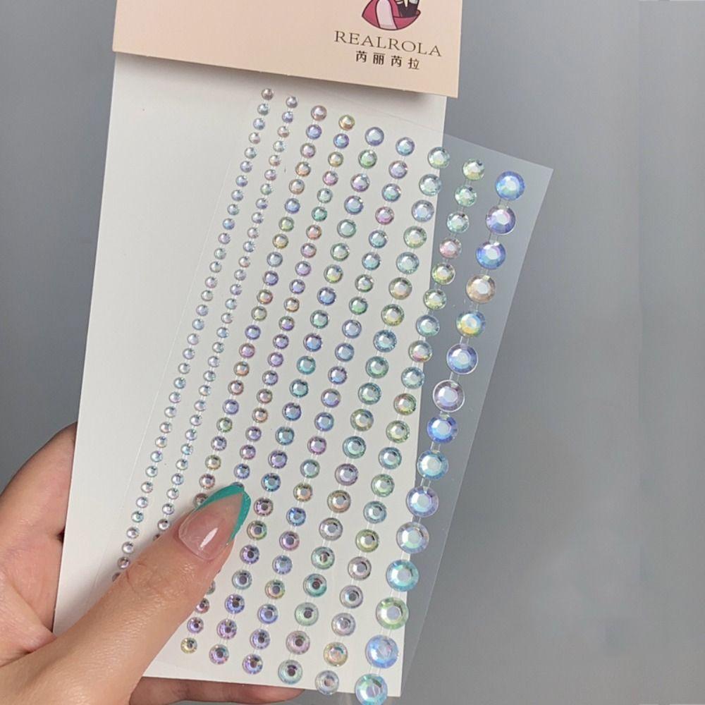 Наклейки-тату, клейкая наклейка для лица, украшение для волос, стразы, длинная полоса со стразами, наклейка