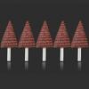 Versatile 5Pcs Cone Shape Abrasive Sandpaper Deburring Sanding Polishing Flap Wheel Grinding Head for Deep Hole Polish
