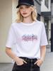 Trendy Casual Print T-shirt Soft Comfortable Short Sleeve All-match Daily Wear Tops for Couple