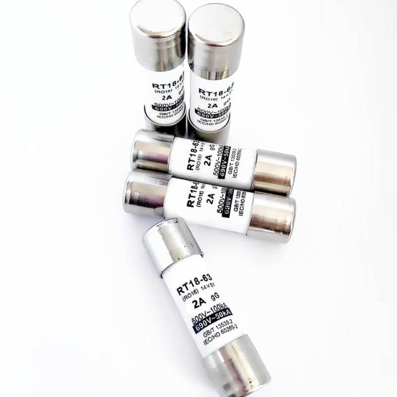 A34R High Breaking Capacity 100Ka 5Pcs 2A Fuse GG Cylindrical 10X38mm-Fuse-For Industrial Applications Ideal