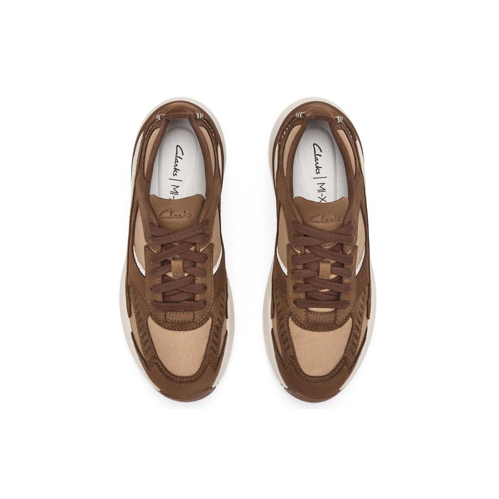 Clarks Zephrun Повседневная удобная низкая обувь для образа жизни Женские кроссовки Коричневый 261849224