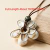 Colorful Resin Flower Necklace Bohemian Rope Chain Necklace New Long Pendant Sweater Chain  Travel