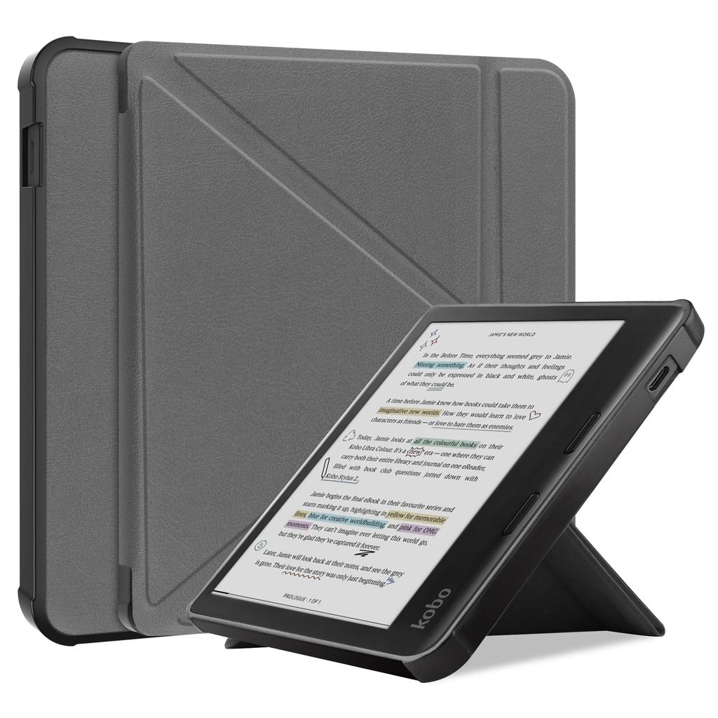 Stand Case for Kobo Libra Colour eReaders PU Leather Sleeve Cover with Auto Wake/Sleep