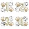 Pet Paw Aluminum Film Balloon Set 32 Inch Digital Balloon Celebration Children'S Birthday Party Decoration Balloon Arrangement