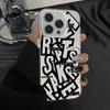Применимо к iPhone14/15 креативный letter 11/12 Apple 13promax чехол для мобильного телефона xr/xs цвет серебристый IMD жесткий