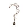 Zinc Zinc Alloy Rhinestone Snake Ear Hook Korean style Jewelry Irregular Earrings Women Clip  Earrings