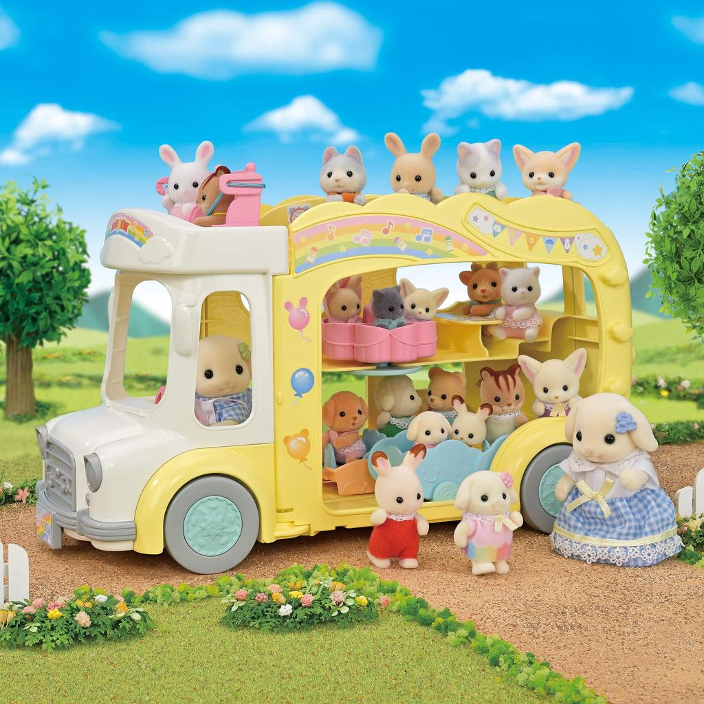 Epoch Sylvanian Families Автомобиль для детского сада Детский сад Сертификация ST 3 года и старше Игрушка Кукольный домик Sylvanian Families [Давайте играть! У всех