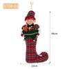 42CM Christmas Stocking Large Rustic Santa Claus Sock with Bells Xmas Tree Fireplace Hanging Ornament Christmas Home Decorations