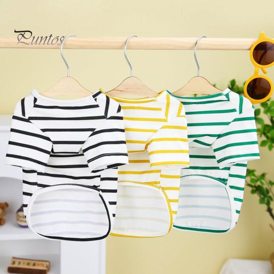 Милая тонкая футболка с круглым вырезом и рисунком медведя из мультфильма «Домашние животные», летний полосатый свитер для повседневной носки