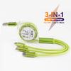 3 In 1 Retractable Data USB Cable for IPhone Charger Fast Wire Charging Cable for Android Phone Type C Xiaomi Huawei Samsung