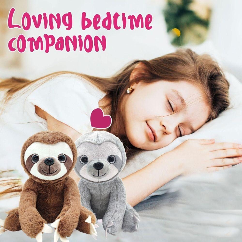 Stuffed Animals Sloth Plush Toy Big Eyes Simulation Sloth Doll Stuffed Sloth Birthday Gift