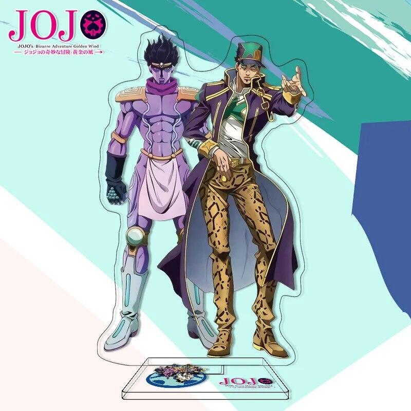 Jojos Bizarre Adventure Stand Model Plate Stone Ocean Series Jolyne Cujoh Weather Report Figure Acrylic Stands Holder Desk