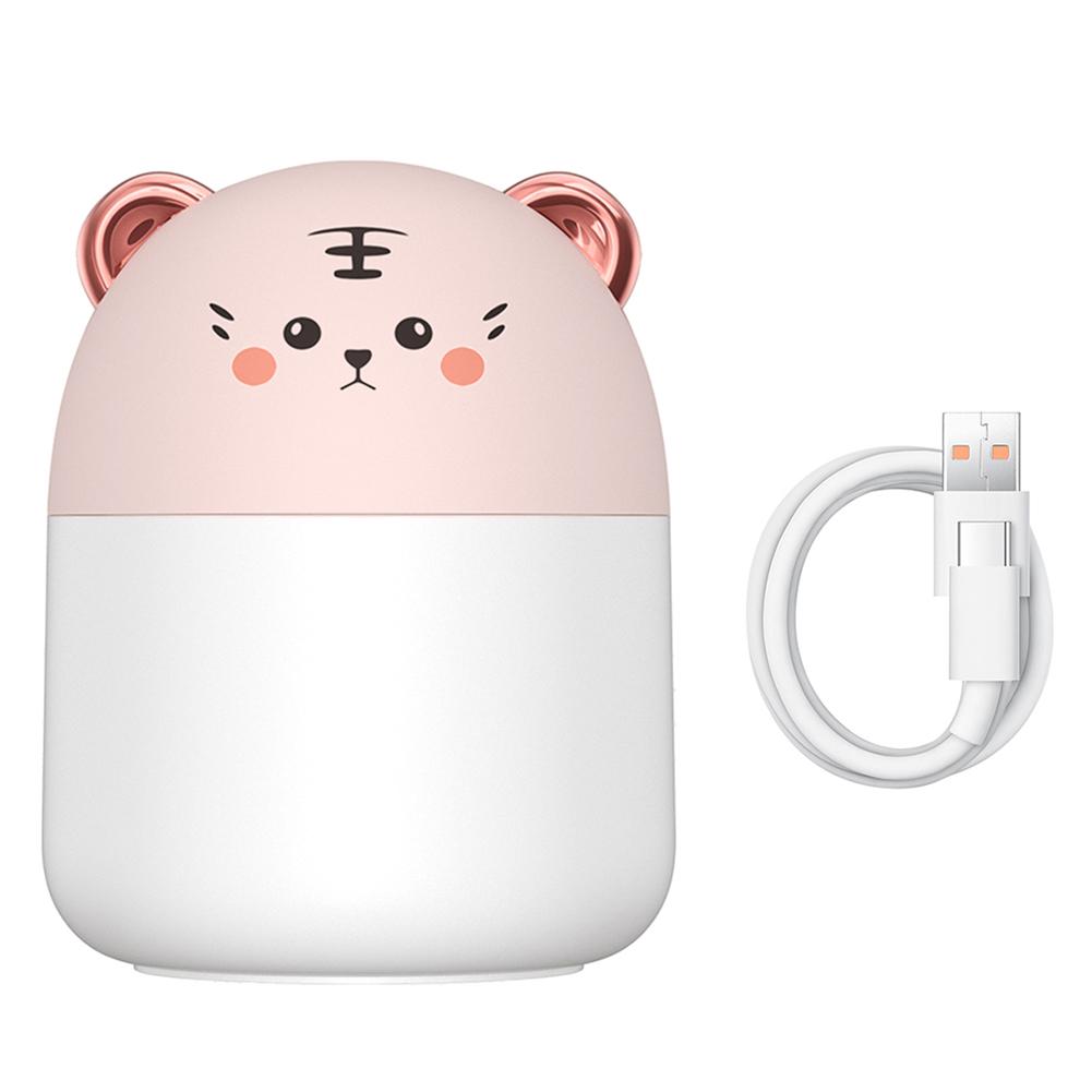 Mini Humidifier With Colorful Night Light 250ml Large Capacity Home Desktop Cool Mist Aroma Diffuser Purifier