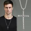 Счастливый Магический Крест Крутой Мужской Титановая Сталь Ожерелье Хип-Хоп Панк Личность Уличный Стиль Ночной Клуб Аксессуары