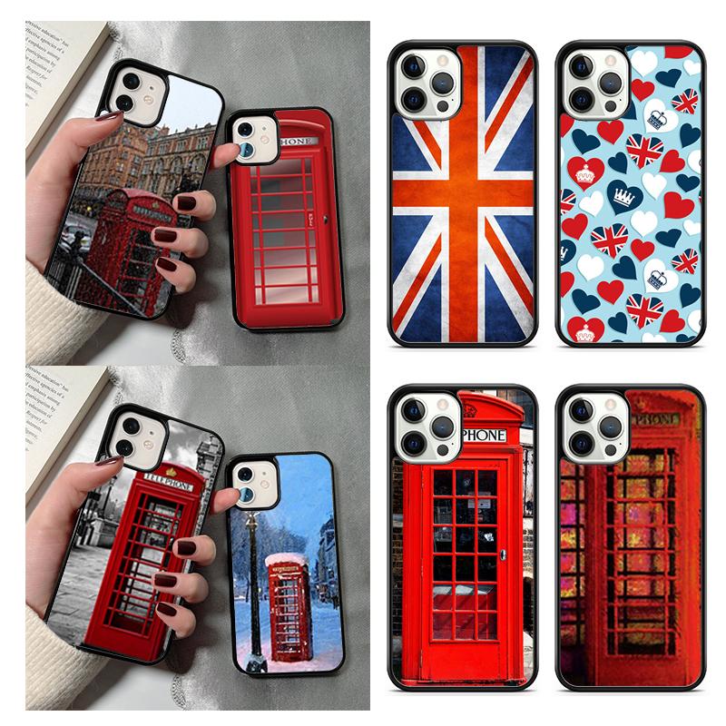 Telephone Box London Union Jack Phone Case For iPhone 17 Air 13 12 14 15 16 Cover For Apple Pro Max 6S Plus