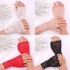 Women Dance Sunscreen Fingerless Mittens Driving Gloves Short Gloves Lace Gloves