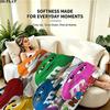 1PC M&M's Custom Name Patterned Flannel Blanket Suitable For All Seasons for Home Decor Warmth and Comfort Gifts Holiday Present
