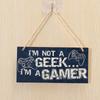 For Teens, Boys Girls Do Not Disturb Hanging Pendant I'm Gamer Gaming Room Sign Wood Plaque