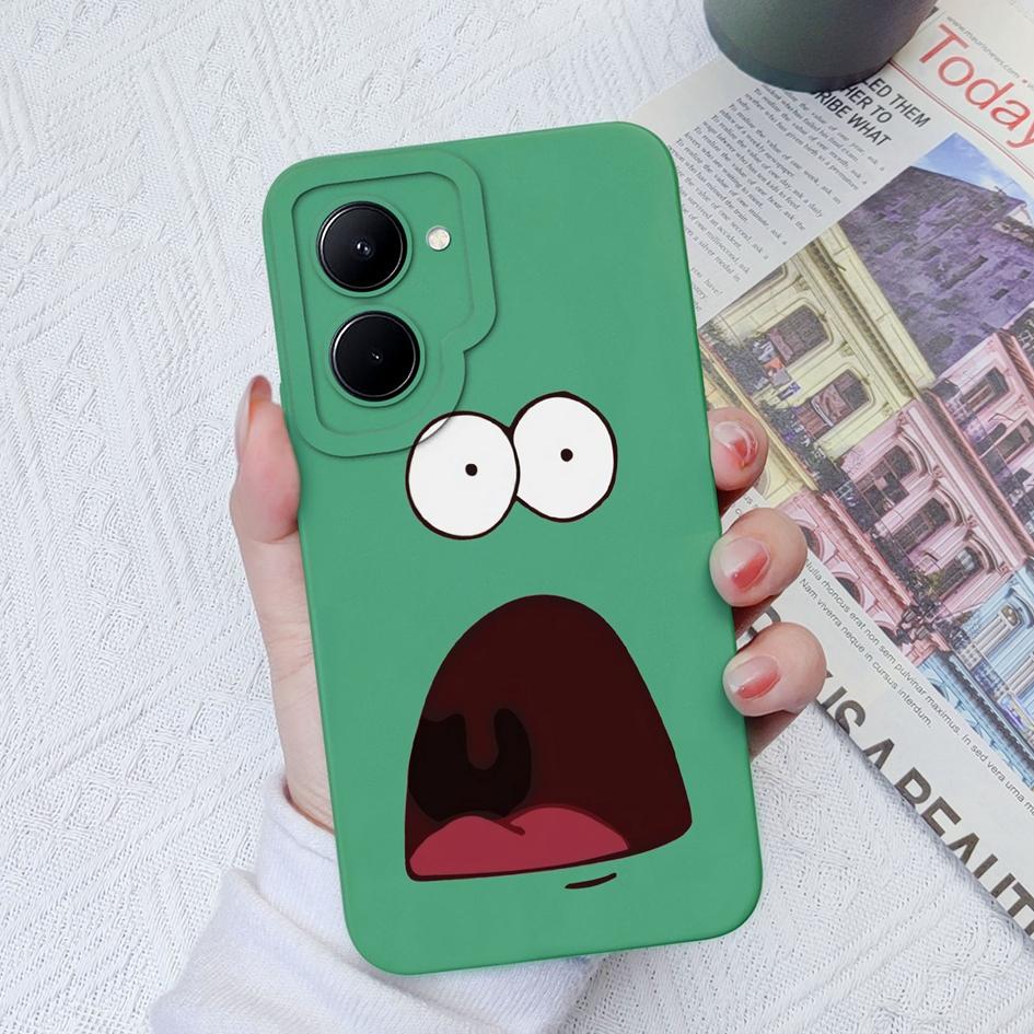 Чехол для Realme C33 C35 C55 C20 C30 Realme GT Neo 2 3 5 с милым мультяшным узором, матовый жидкий силиконовый мягкий чехол для OPPO Realme Coque Fundas, бампер