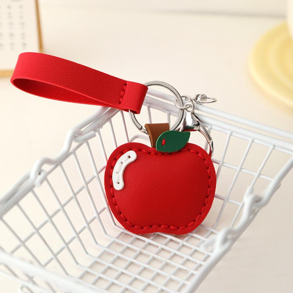 Cute Fruit Pendant Strawberry Bag Pendant Creative Leather Keychain  Men