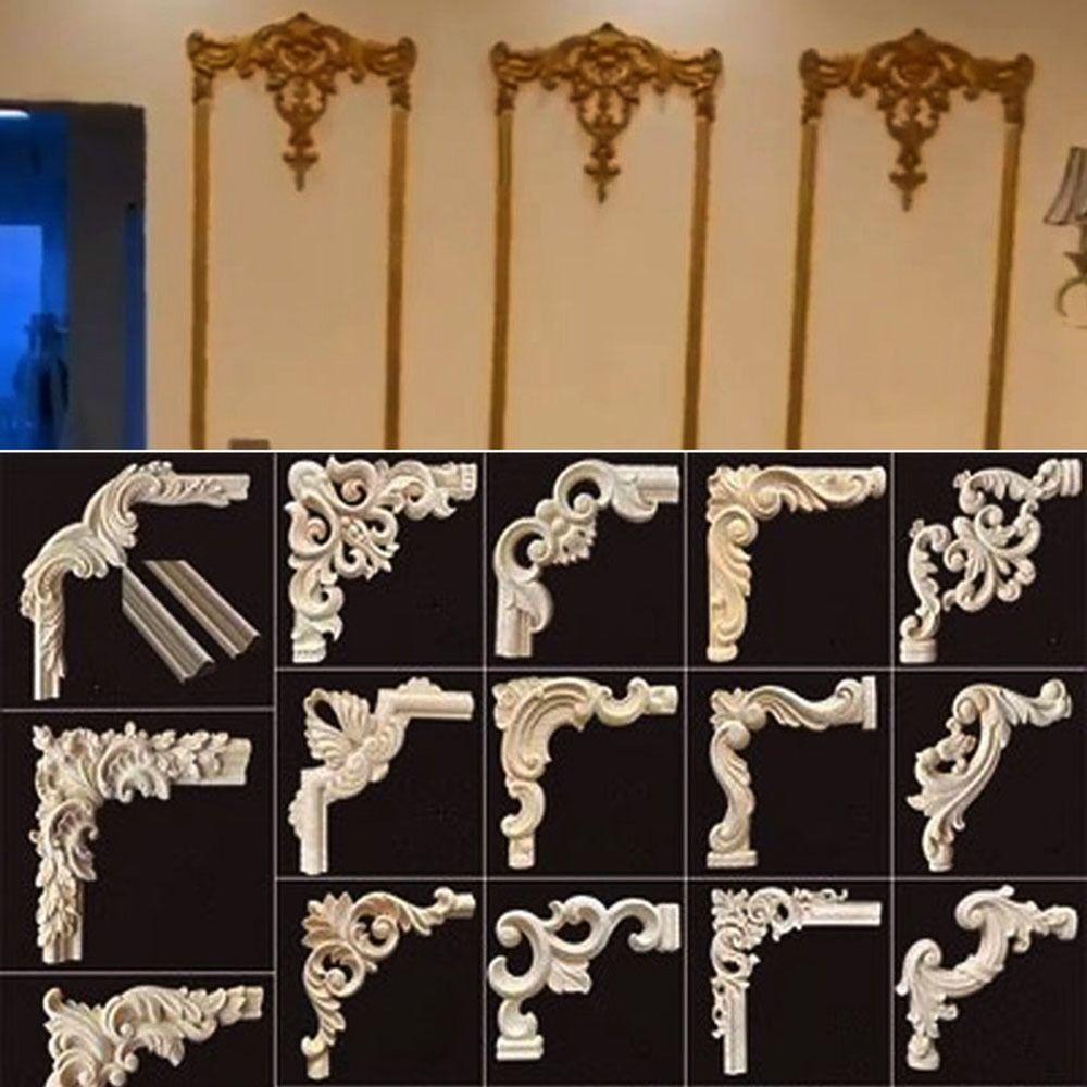 Деревянные фигурки в нескольких стилях, поделки, натуральные цветочные угловые аппликации, рама, украшение на стену, дверь