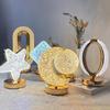 3D Crystal Touch Dimming Night Light для девочек, декор для дома, эстетика, USB, прикроватная светодиодная лампа, настольная лампа 3D Moon