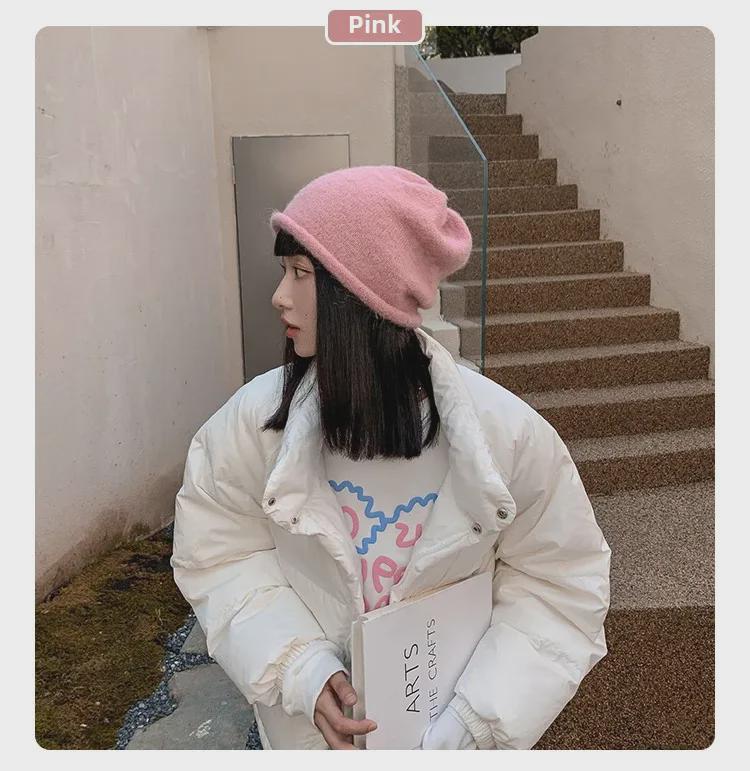 Japanese-Korean Style Warm Knitted Wool Hat for Autumn and Winter - Trendy, All-Match, Fits Large Head Circumference