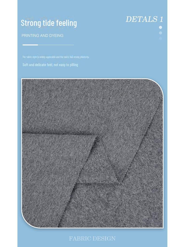 32S Thickened Pure Cotton Ribbed Fleece Fabric for Bottoming Shirts