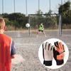 1 Pair Goalkeeper Gloves Anti-Slip Palm Design Super Grip Finger Protection Adjustable Breathable Children Football Gloves for Kids