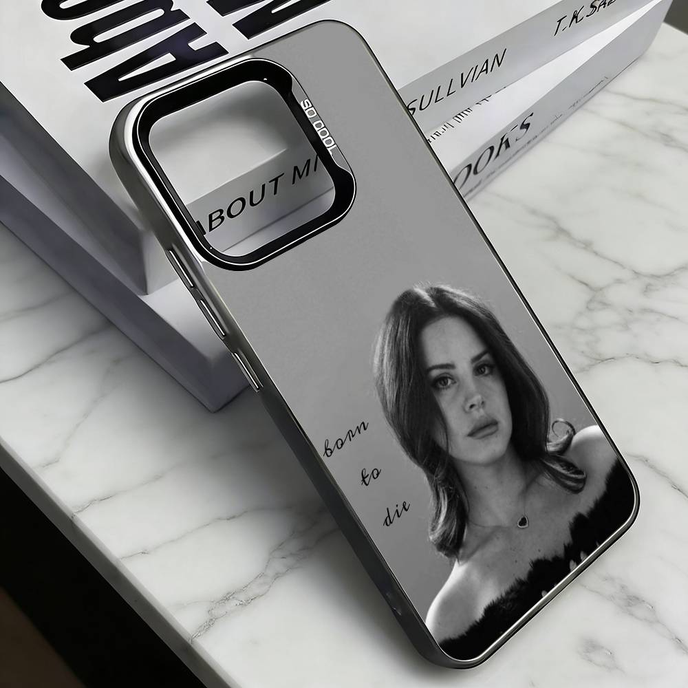 Чехол для телефона L-Lana Del Rey для iPhone 17,16,15,14,13,12,11 Plus,Pro Max,XS, Цветной Серебристый Черный Чехол