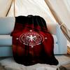 1PC German Football Emblem Printed Soft Flannel Blanket Throw for Adult Bedroom Living Room Sofa Camping Travel Fan gifts Christmas Gifts