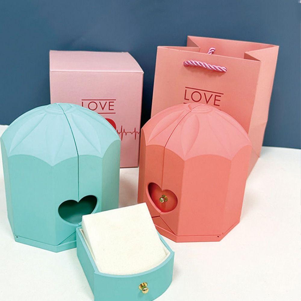 Творческий Вечный Роза Ювелирные Изделия Подарочная Коробка Замок Упаковка Коробка Кольцо Подарки Коробка Девушка