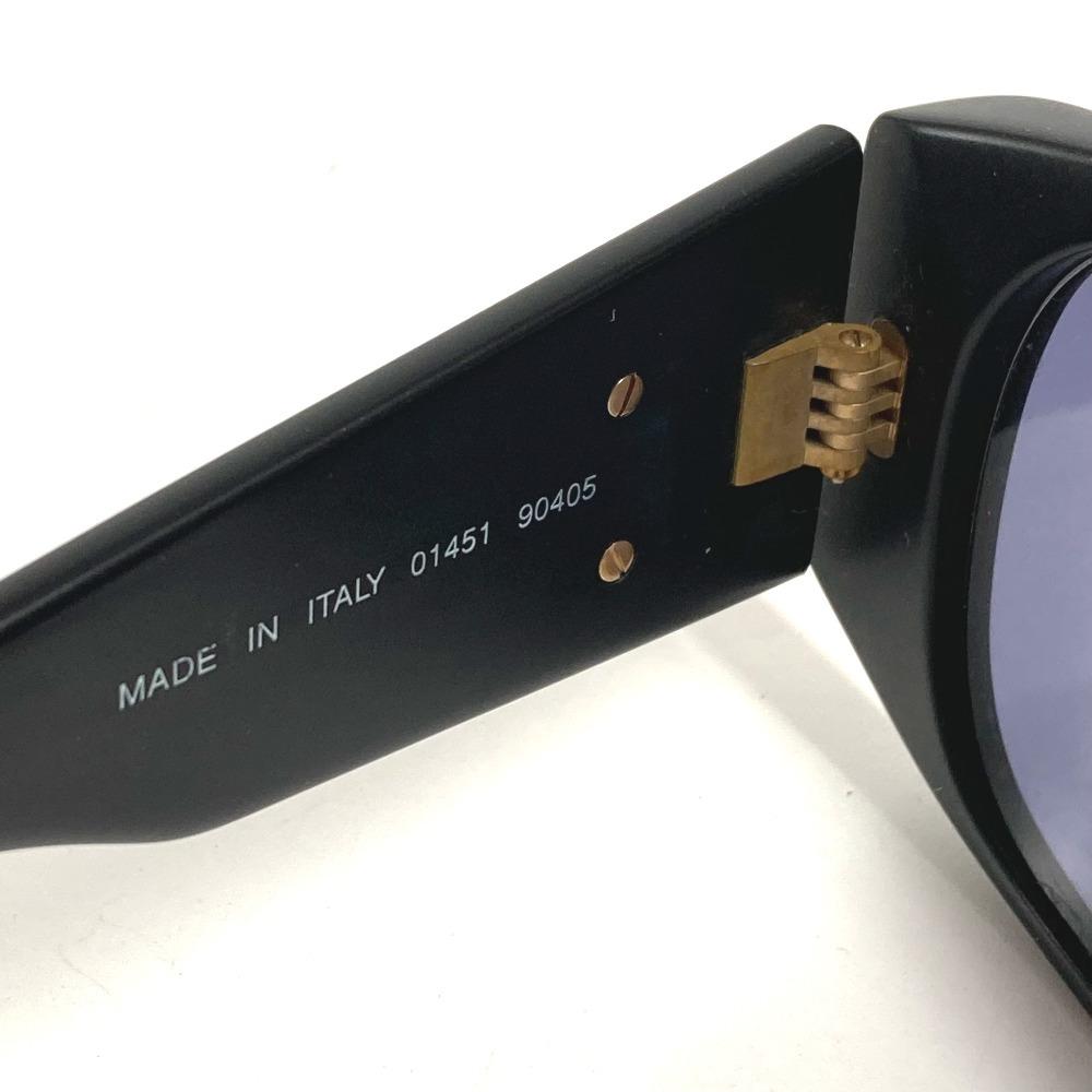 CHANEL 01451 vintage CC Logo Smoke eyewear sunglasses Plastic Black/Gold