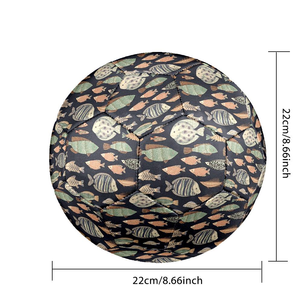 1pc Fish Size 5 Soccer Ball Professional Match Training Football Indoor &Outdoor Sports Ball Lightweight Durable c6586