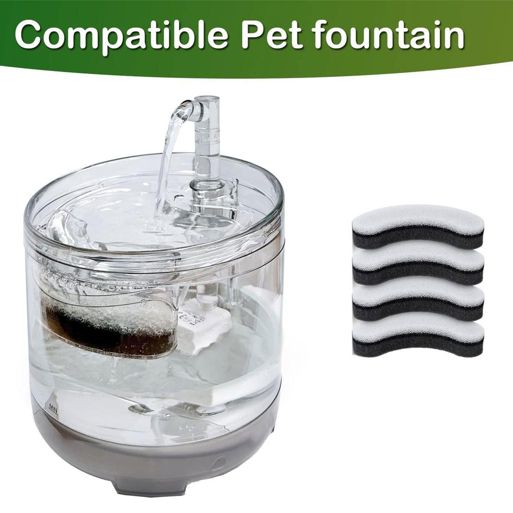 Set of 6/8 Cat Water Fountain Filters Replacement Dog Fountain Filter Sponge Cotton Filter for Water Purification