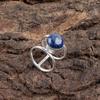 Natural Lapis Lazuli Gemstone 925 Sterling Silver Jewelry Handmade Ring For Mom RR-13-35