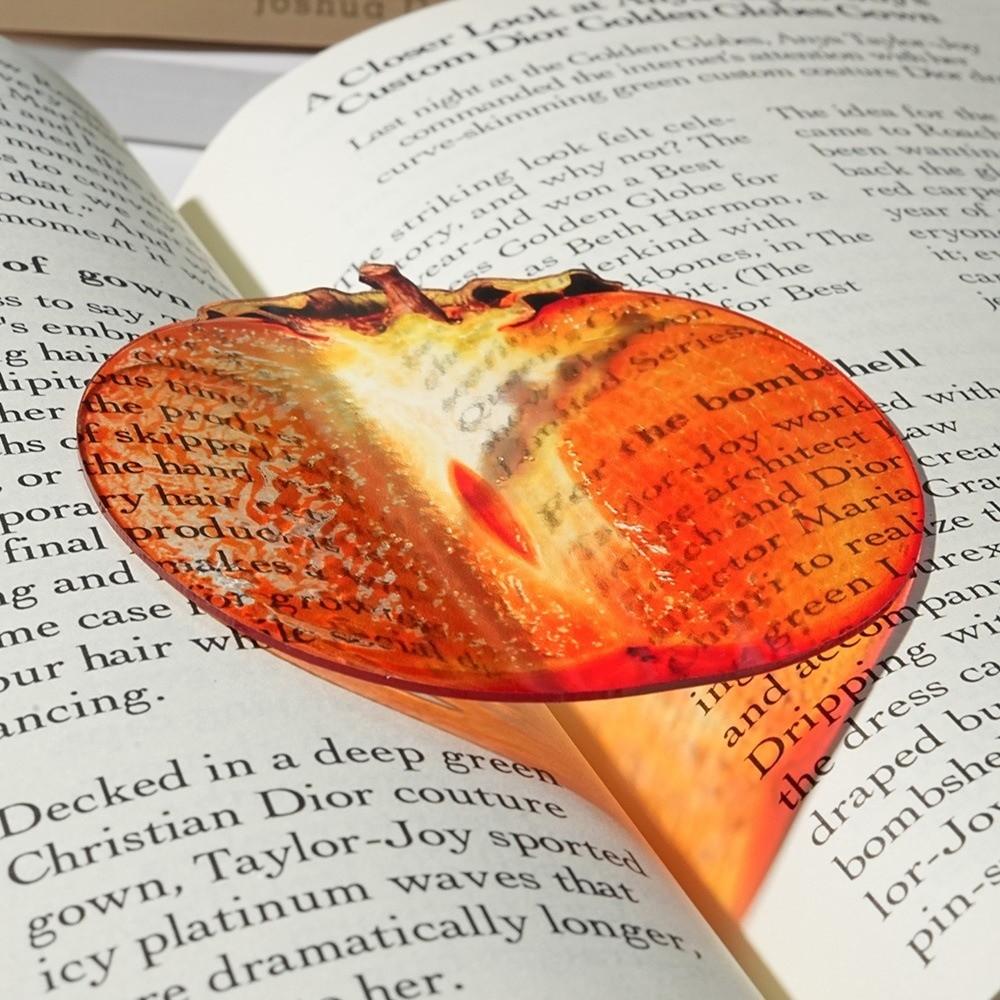 Simulation Fruit Translucent Bookmark Refractive Color Fruit Bookmark Acrylic Bookmark Note Marker