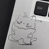 Металлическая наклейка 3D мультяшный котенок: Креативная водонепроницаемая наклейка для телефонов и ноутбуков