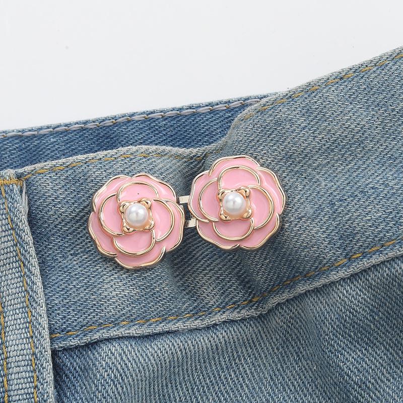 Пряжка для утяжки талии Pearl Camellia для джинсов