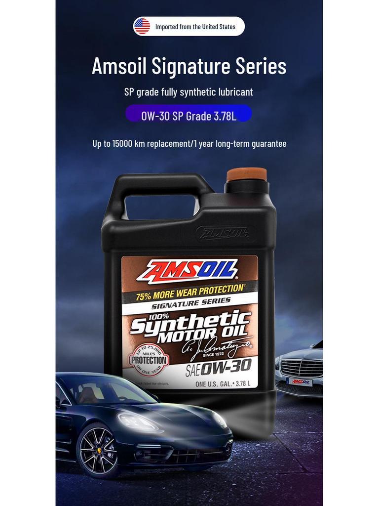 Amsoil 0W30 Signature Series Fully Synthetic Engine Oil for Japanese, American, and Korean Cars