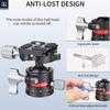 INNOREL C28 Compact Camera Pan 5kg Load Aluminum and Mounting Ball Head with Storage Bag Head, Capacity, Alloy, Arca-Swiss Compatible, 1/4" 3/8"